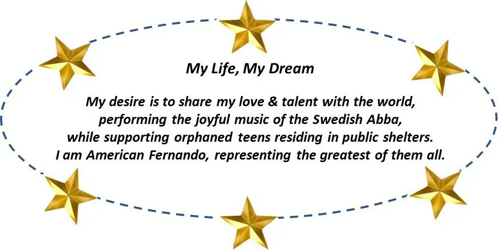 A gold star with the words " my life, my dream ".