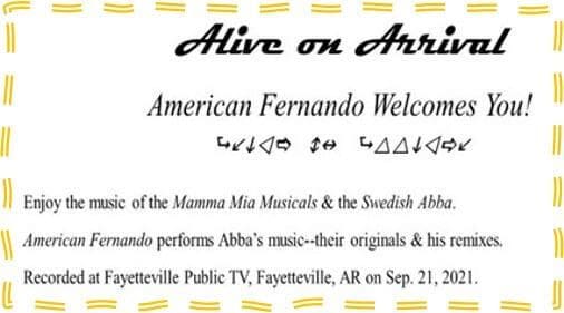 A poster for the american fernando welcome home concert.